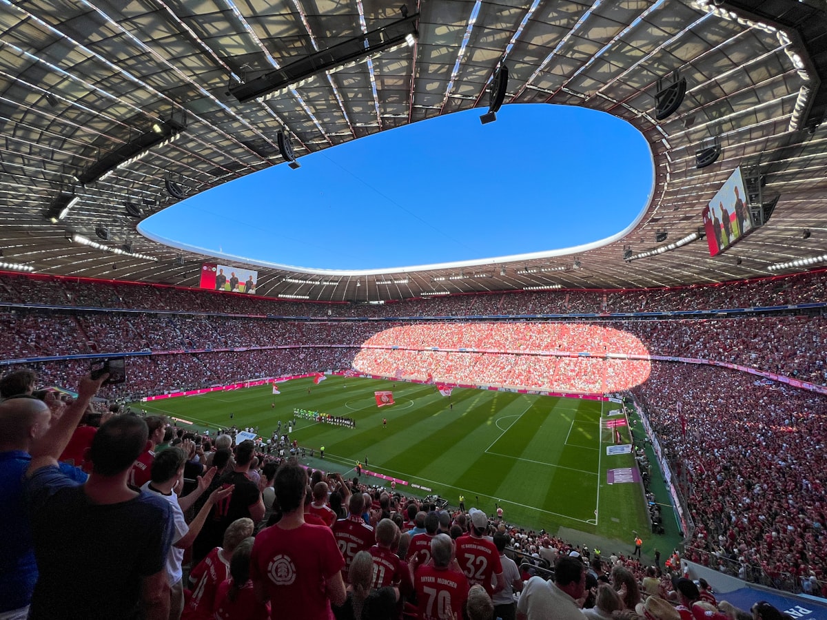Stadion während eines Champions-League-Spiels